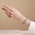 Teal | .925 Sterling Silver | Firefly Glass Evil Eye Bracelet
